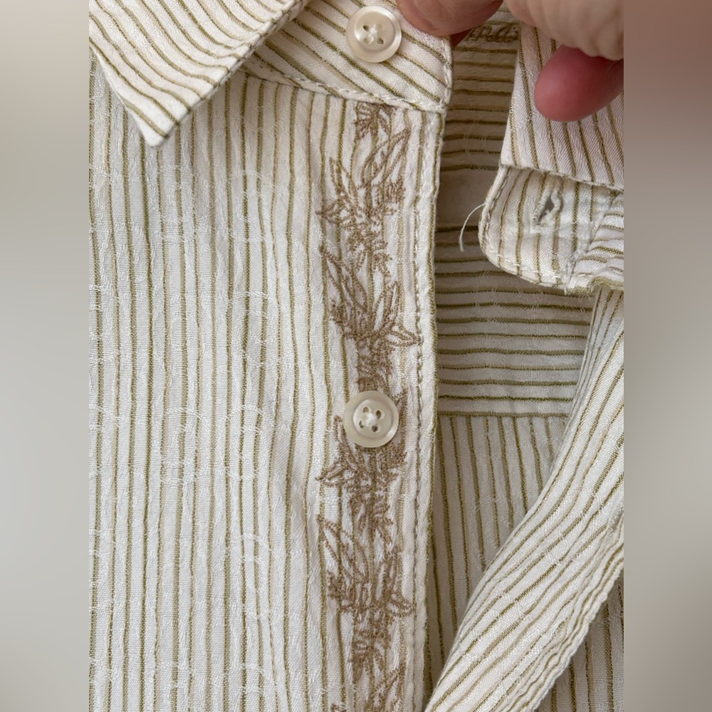 Tommy Bahama Men’s Silk Blend Embroidered Shirt Medium‎ - Picture 5 of 13